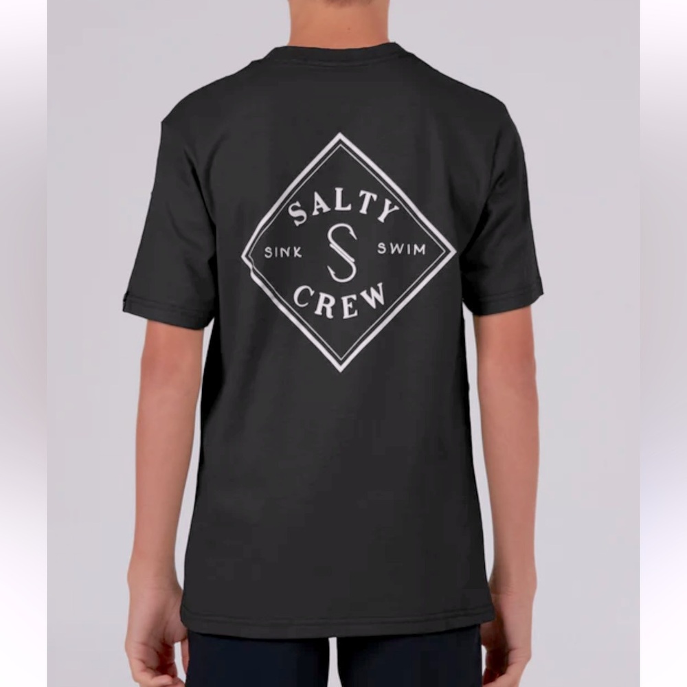 Salty Crew Tippet Graphic Short Sleeve Premium Tee Charcoal Short Sleeve Crew-M